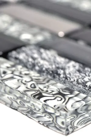 Verre Pierre Naturelle Mosaïque Carrelage Magia Noir Bâtonnet Populaire