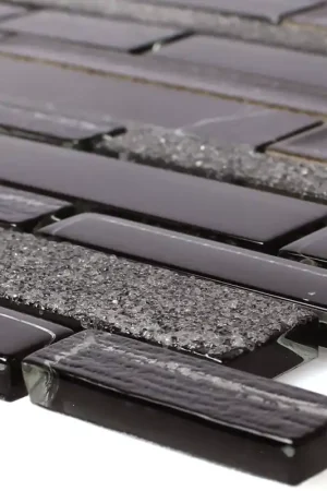 Verre Pierre Naturelle Céramique Mosaïque Carrelage Kozan Noir Usine Directe
