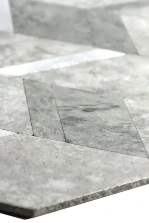 Vinyle Mosaïque Carrelage Meridian Pierre Optique Gris Argent Acheter En Ligne