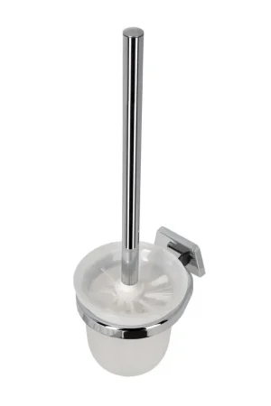 Authentique Geesa Standard Brosse de toilette avec support Chrome (tête de brosse blanche)