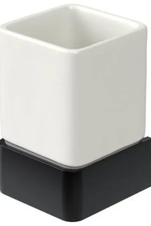Achat Immédiat Haceka Aline Porte-verre aluminium Noir Mat