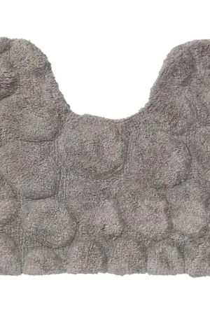 Affaire À Saisir Sealskin Pebbles Tapis de toilette Coton 50x60 cm Gris