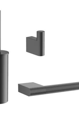 Achetez Aujourd'hui Crosswater MPRO Ensemble WC - porte-balai de toilettes - patère - porte-rouleau de papier toilette - gunmetal