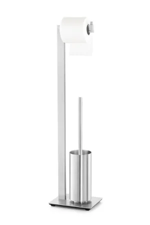 Zack LINEA Serviteur de toilettes - 73x15x18cm - autoportant - inox brossé mat Vente Flash
