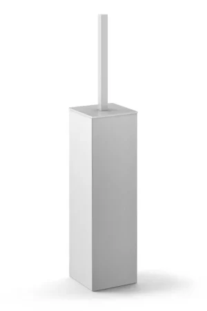 Vente Flash Zack Carvo Porte-brosse WC - fermé - sur pied - acier inoxydable brossé