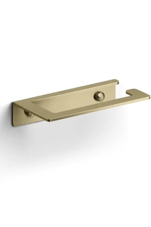 Vente Flash Clou Fold porte-rouleau de toilette sans couvercle or brossé PVD