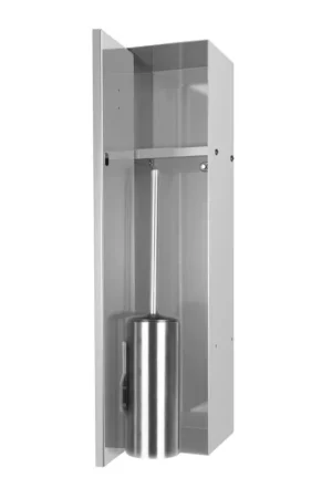 Achat Immédiat Looox Ensemble brosse de toilette fermée - carrelable - inox brossé