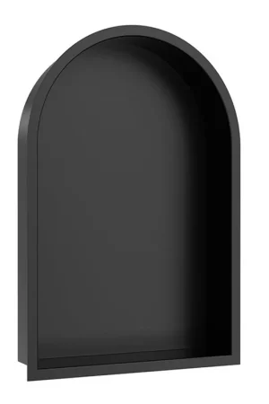 Wiesbaden Demis Niche encastrée - 30x45x7cm - arc arrondi - noir mat Haute Qualité