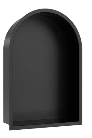 Wiesbaden Demis Niche encastrée - 30x45x10cm - arc arrondi - noir mat Pas Cher