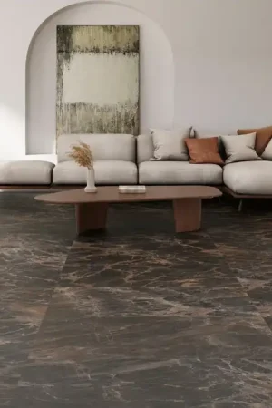 Top Vente Carrelage JAKA MARRON, aspect marbre, dim 60 x 120 cm