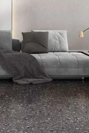 Acheter Direct Carrelage GRANITO noir, aspect terrazzo, dim 60 x 60 cm