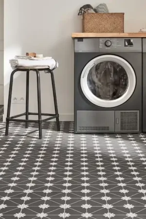 Affaire À Saisir Carrelage GALON anthracite, aspect carreau ciment, dim 20 x 20 cm