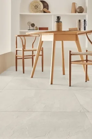 Soldes Carrelage HALLEY blanc, aspect pierre, dim 90 x 90 cm