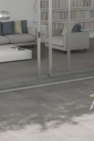 Authentique Carrelage GRAFITO gris clair, aspect pierre, dim 60 x 60 cm