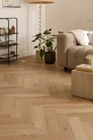 Parquet contrecollé BATON ROMPU CHALET 120 CHENE AUTHENTIQUE NEW, chêne naturel, verni, larg. 12.00 cm Achat Immédiat