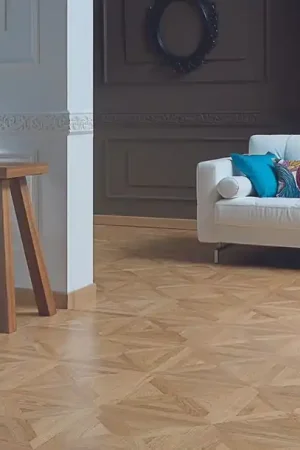 Seulement Aujourd'hui Parquet contrecollé PRESTIGE CHENE COURANT, chêne naturel, verni, larg. 39.20 cm