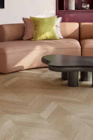 Parquet contrecollé ELEGANCE 90 CHENE COURANT, chêne naturel, verni, larg. 9.00 cm Promotion Saisonnière