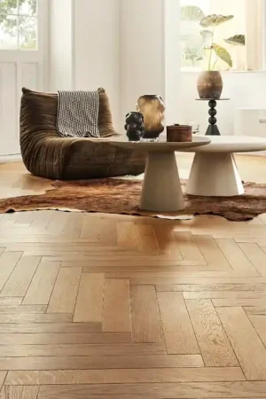 Parquet contrecollé CASTELLA 90 CHENE AUTHENTIQUE, chêne marron moyen, verni, larg. 9.00 cm Seulement Aujourd'hui
