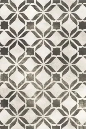 Carrelage extérieur effet carreaux ciment Fragment noir R11 14 mm 32,9x32,9 cm Promotion