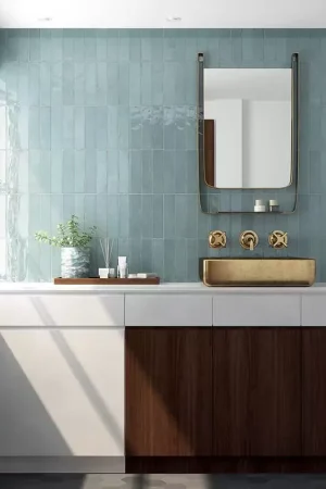 Carrelage zellige bleu clair Tribeca Equipe Seulement Aujourd'hui