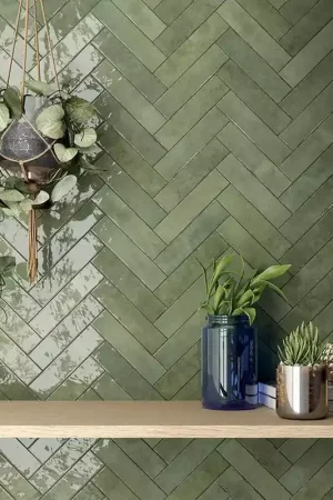 Carrelage mural zellige vert Tribeca Equipe Nouveauté