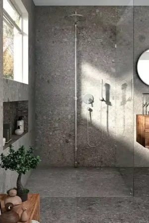 Retour Gratuit Carrelage intérieur terrazzo gris RR02 Gra Norr Mirage