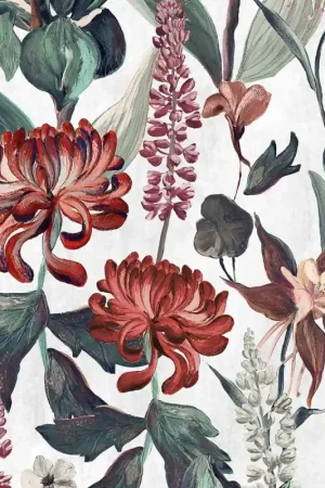 Pas Cher Papier peint Jardin Rojo