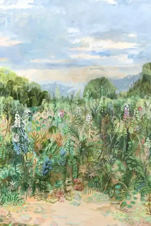 Achetez Aujourd'hui Papier peint panoramique Roses trémières