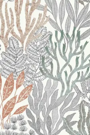 Dernier Modèle Papier peint Coral Leaves