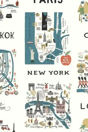 Papier peint adhésif City Maps Paiement Sécurisé