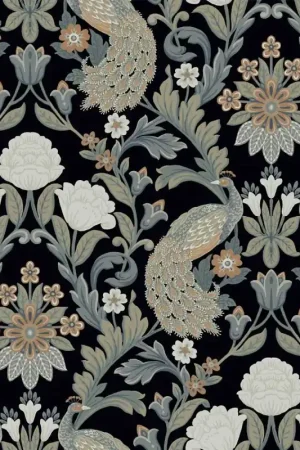 Papier peint Paons Floral Classique Soldes