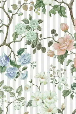 Papier peint panoramique Rose Stripe Vente Directe