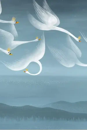 Retour Gratuit Papier peint panoramique Onze Cygnes Sauvages