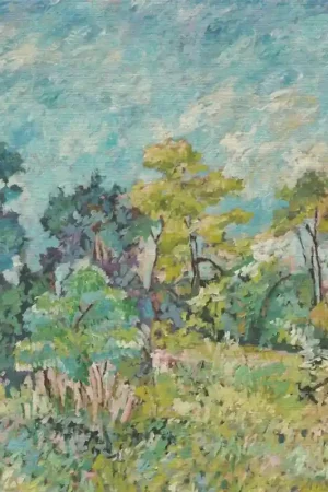 Dernier Modèle Papier peint panoramique Foret Impressionniste Sisal