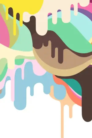 Papier peint panoramique Dripping Ice Cream Livraison Express