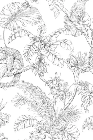 Dernière Chance Papier peint Tropical Sketch Toile