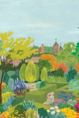 Papier peint panoramique Castle Garden Paiement Sécurisé