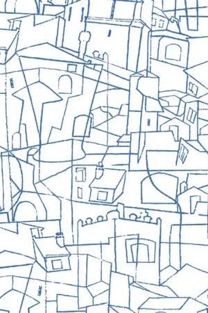 Usine Directe Papier peint adhésif Cubist Cityscape