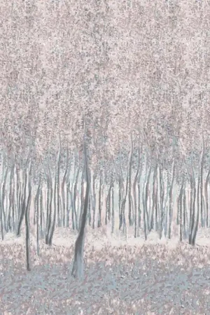 Papier peint panoramique Sylve Gris Prix Réduit