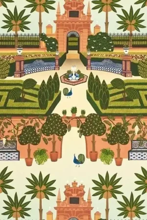 Authentique Papier peint Alcazar Gardens
