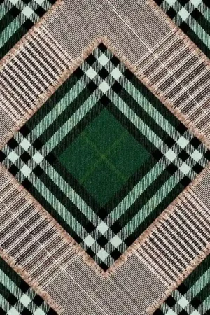 Papier peint panoramique Checkered Patchwork Bon Plan