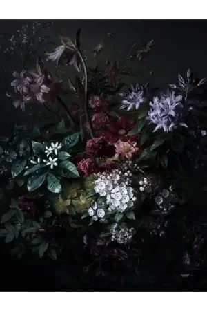 Satisfait Ou Remboursé Papier peint panoramique Bouquet Noir