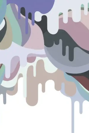 Papier peint panoramique Dripping Ice Cream Pastel Expédié Aujourd'hui