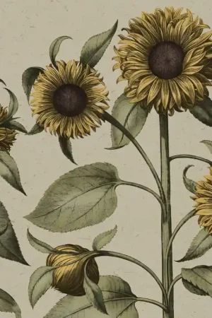 Bon Plan Papier peint panoramique Sunflower
