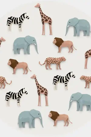 Commande En Gros Papier peint Circle Safari