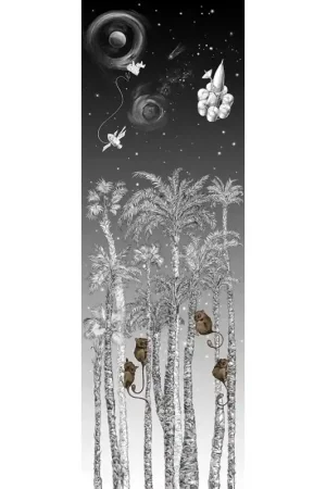 Quantité Limitée Papier peint panoramique Vu de la Terre Noir