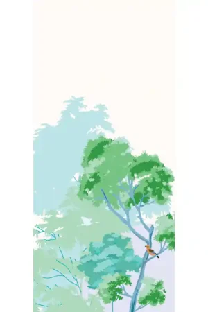 Papier peint panoramique Clair Obscur Rose Authentique