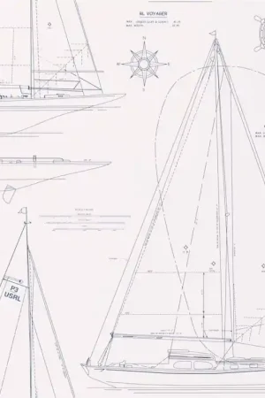 Papier peint Boat Blueprint Meilleur Choix