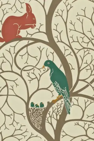 Papier peint Squirrel & Dove Nouvel Arrivage