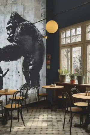 Expédition Rapide Papier peint panoramique intissé King Kong and The Boy 159 x 280 cm